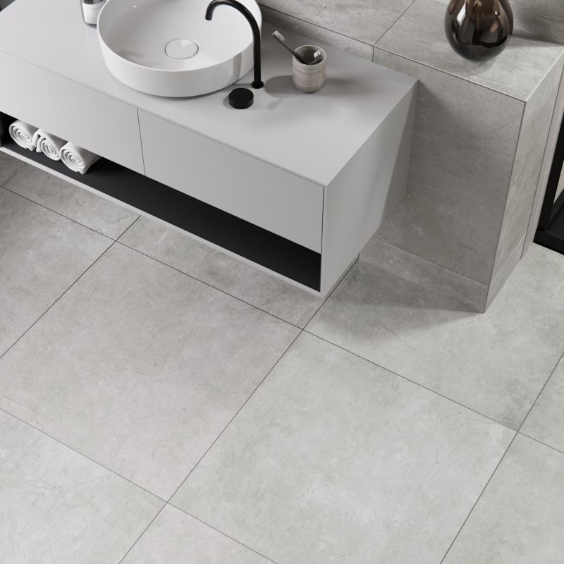 Frostbestandig porcelænsflise Terminal 59,7 x 59,7 cm grå 1,78 m²