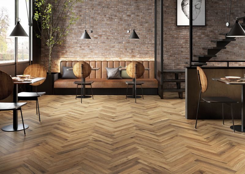 Frostbestandig Timeless gresflise 7,5 x 45 cm nut 0,9 m²