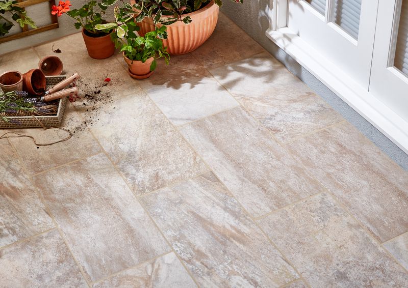 Frostbestandig Volfy GoodHome porcelænsflise 30 x 60 cm beige 1,26 m²