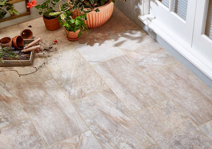 Frostbestandig Volfy GoodHome porcelænsflise 30 x 60 cm beige 1,26 m²