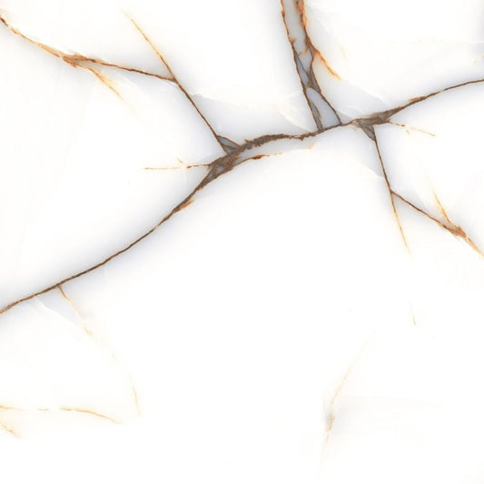 Frostbestandig Onix-gulvflise 60 x 60 cm White Lapatto