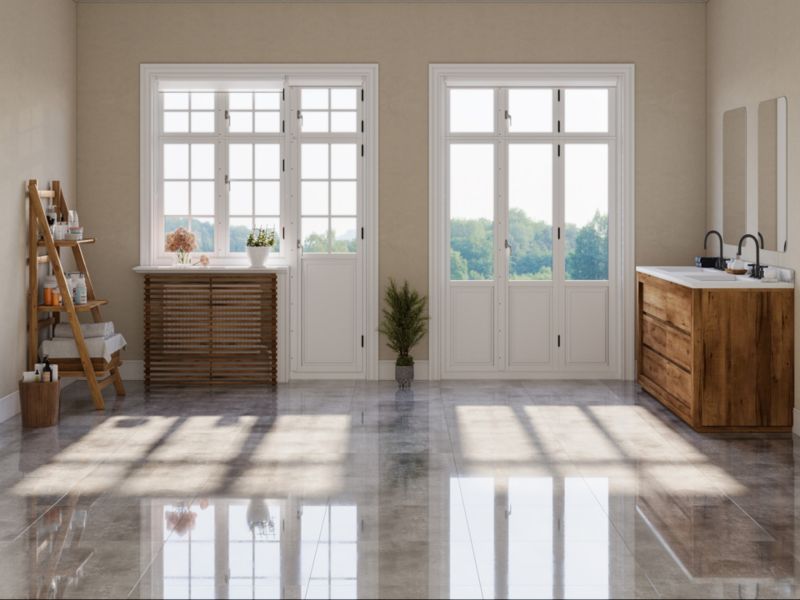 Poleret keramisk klinke Ceramstic Aplika 60 x 60 cm mørkegrå 1,44 m²