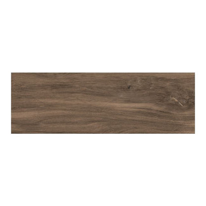 GoodHome Poupia mørkebrun porcelænsflise 20 x 60 cm 1,44 m²