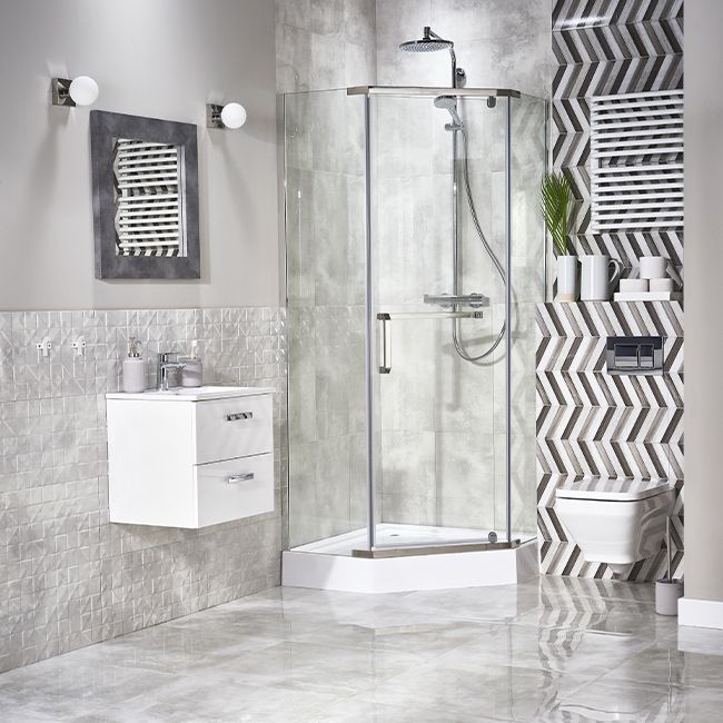 Poleret glasureret porcelænsflise Lexington Ceramstic 60 x 60 cm mørkegrå 1,44 m² 25 kg