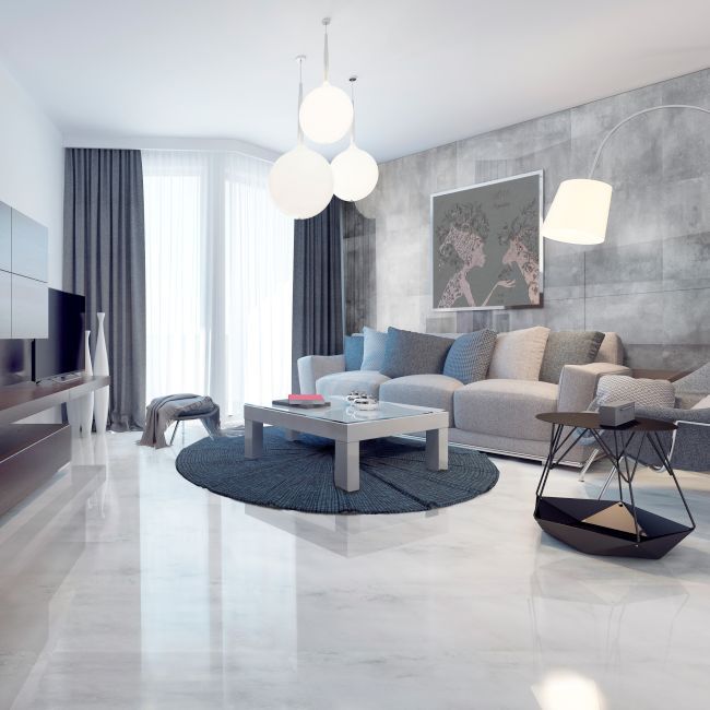 Poleret glasureret porcelænsflise Lexington Ceramstic 60 x 60 cm mørkegrå 1,44 m² 25 kg
