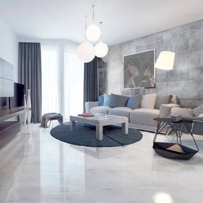 Poleret glasureret porcelænsflise Lexington Ceramstic 60 x 60 cm mørkegrå 1,44 m² 25 kg