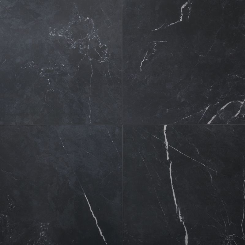 Poleret glaseret porcelænsflise Ultimate Marble GoodHome 59,5 x 59,5 cm sort 1,06 m²