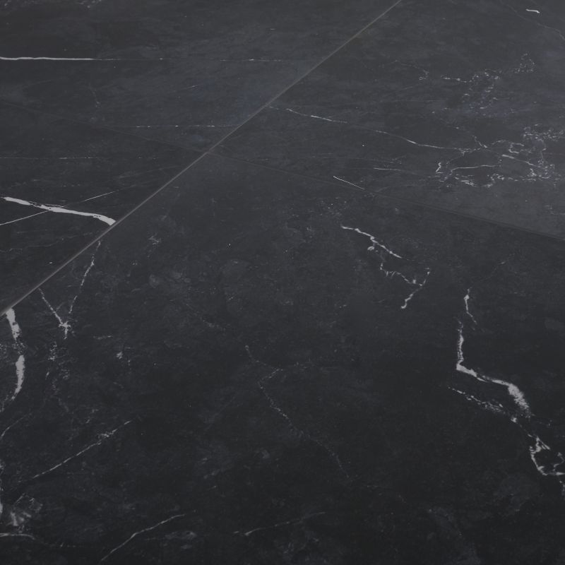 Poleret glaseret porcelænsflise Ultimate Marble GoodHome 59,5 x 59,5 cm sort 1,06 m²