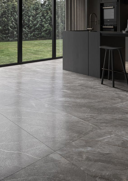 Gres Zoe 60 x 120 cm grå sugar & carving 1,44 m²
