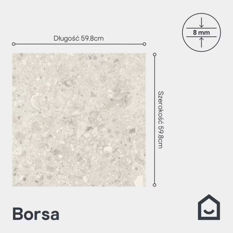 Gresflise Borsa 60x60 cm Mat 1,07 m²