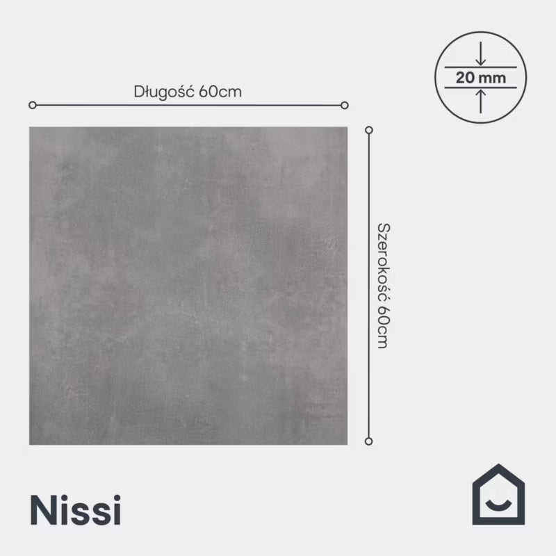 Gresklinke Nissi 60x60 cm 0,72 m²