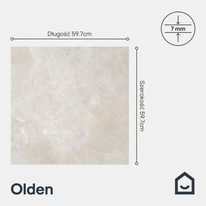 Gresklinke Olden 59,7x59,7 cm Mat 1,78 m²