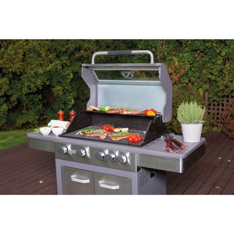 Gasgrill 4+1 Master Grill&Party med låg og glas