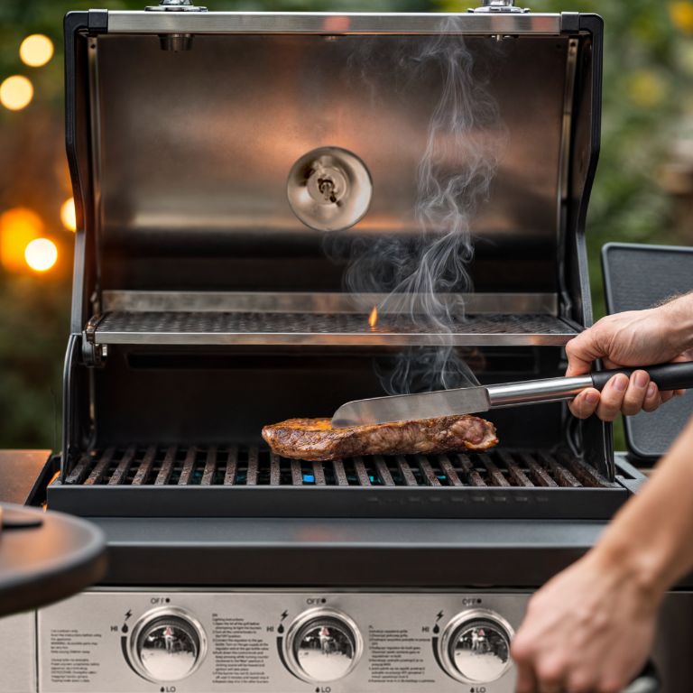 Blaupunkt gasgrill med 3 brændere og 1 sidebrænder, støbejernsrist GG301, 1 stk.