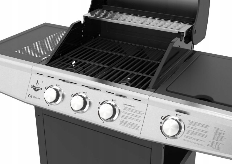 El Fuego MIAMI gasgrill med dobbelt låg, 1 stk.