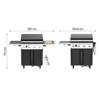 Gasgrill GoodHome Attaia med 4 brændere