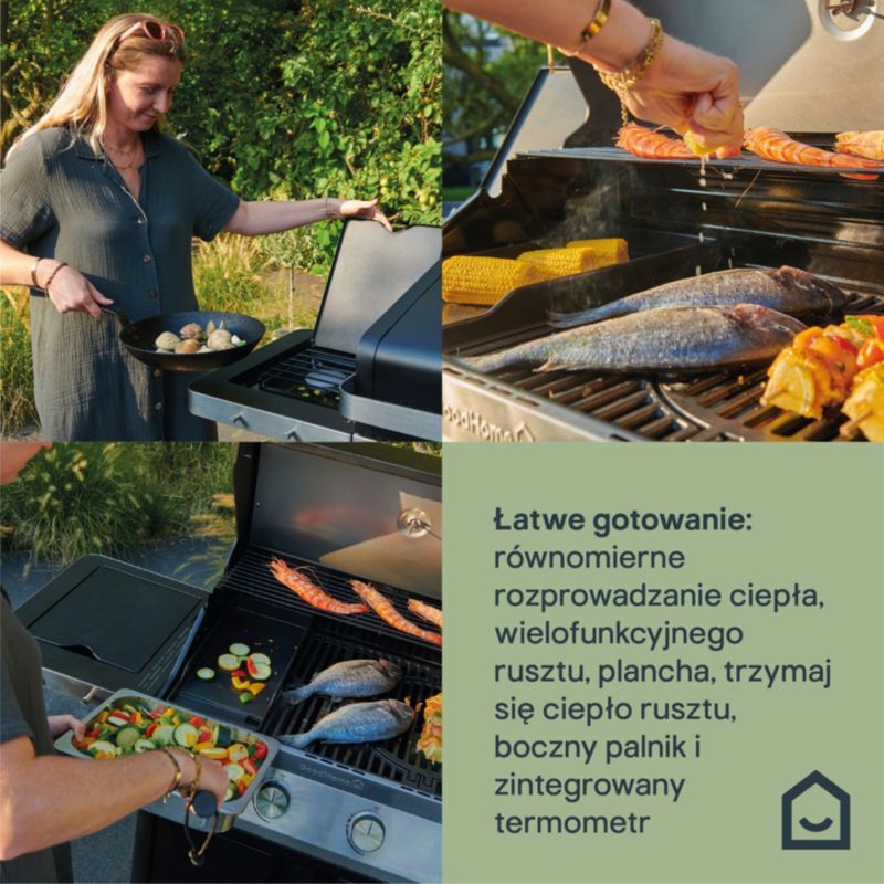 Gasgrill GoodHome Attaia med 4 brændere