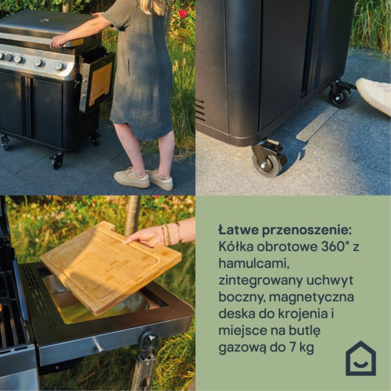 Gasgrill GoodHome Attaia med 4 brændere