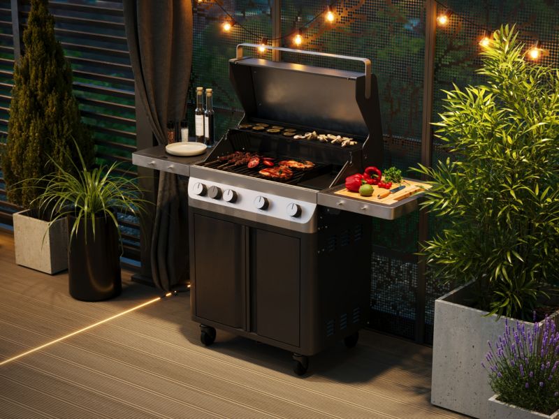 Gasgrill GoodHome Attaia med 4 brændere