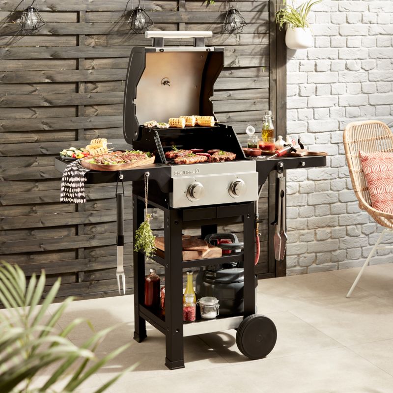 GoodHome Owsley 2.0 gasgrill med 2 brændere