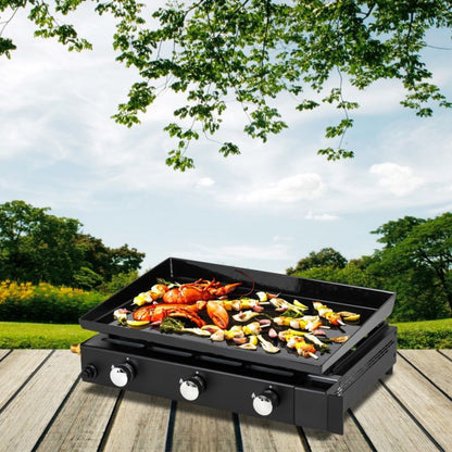 Gasgrill GoodHome Plancha med 3 brændere