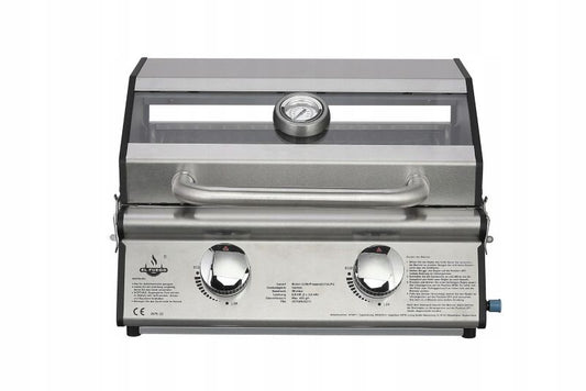 Turistisk gasgrill Jesolo EL FUEGO med glaslåg, 1 stk.