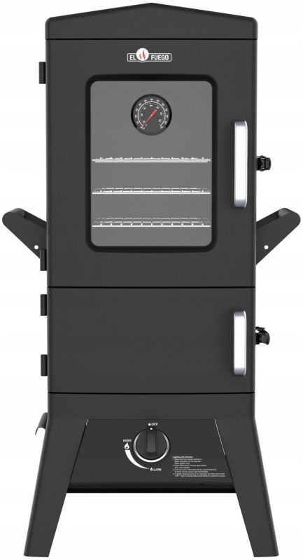 Gasgrill og rygeovn EL FUEGO Portland W2 med glasrude 1 stk