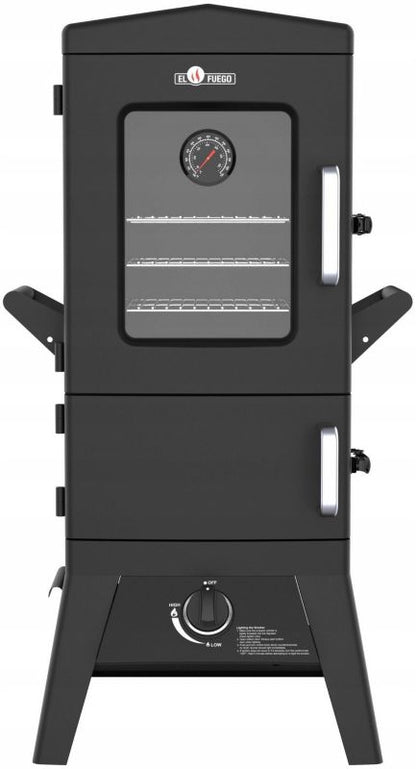 Gasgrill og rygeovn EL FUEGO Portland W2 med glasrude 1 stk
