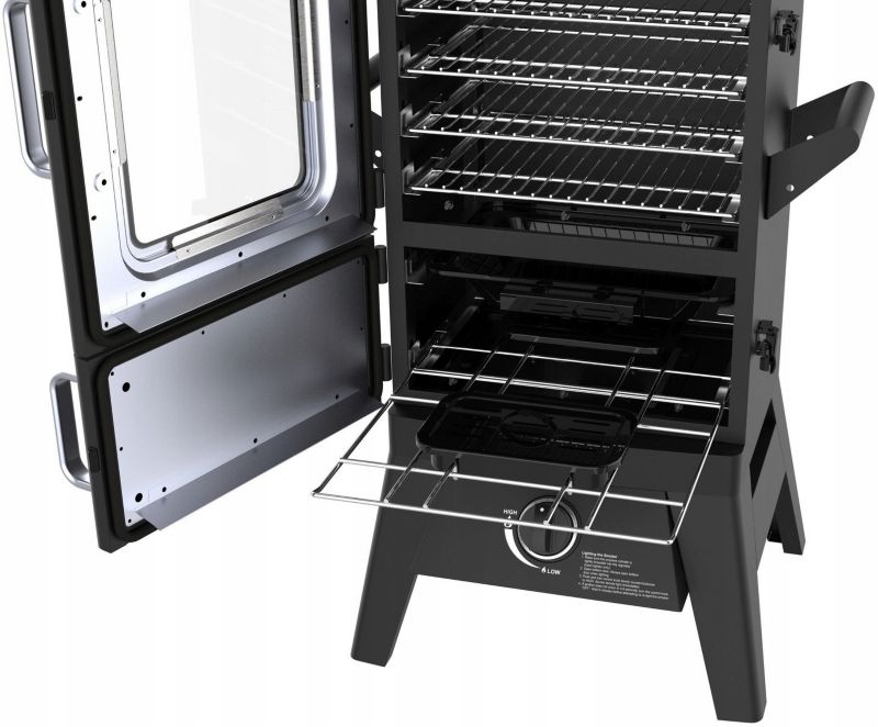 Gasgrill og rygeovn EL FUEGO Portland W2 med glasrude 1 stk