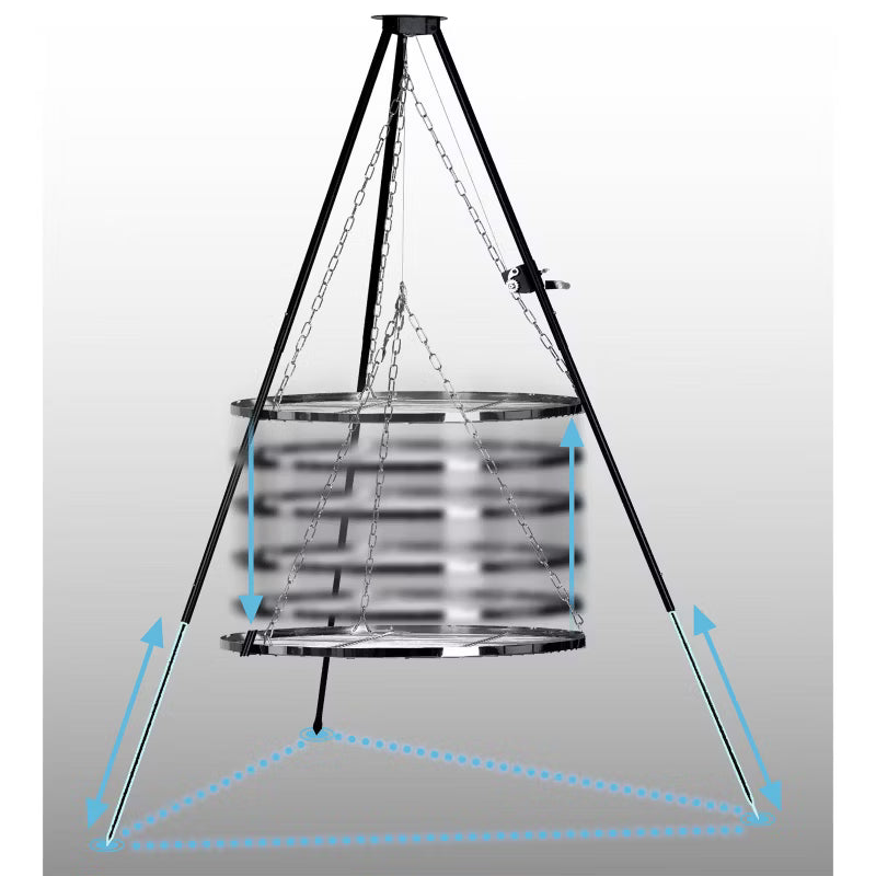 Grill Trøjben 80 cm Sort Stål