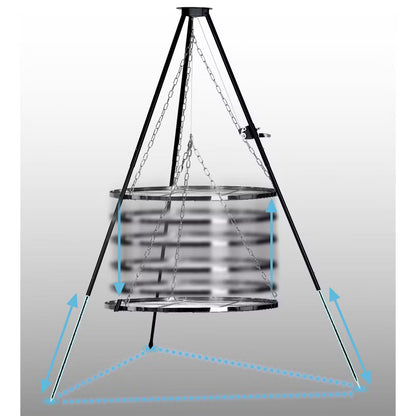 Grill Trøjben 80 cm Sort Stål