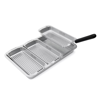 Grillbakke 5-i-1 42x28 cm Rustfrit Stål
