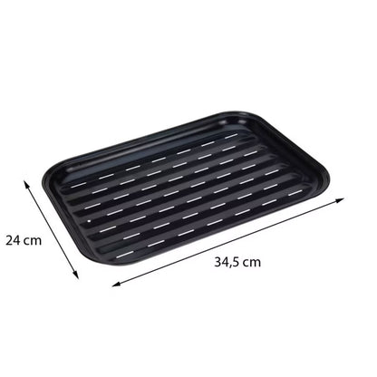 Grillbakke Perforeret Non-Stick 34x24 cm Sort