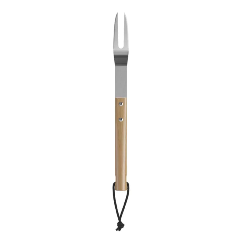 Grillgaffel 40 cm Træ og Rustfrit Stål