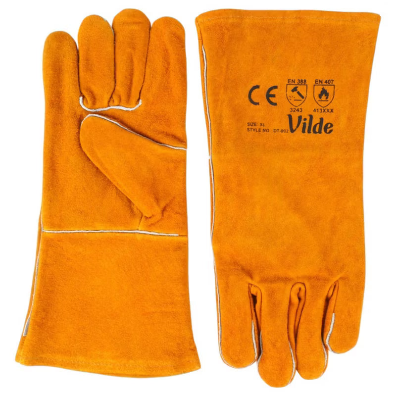 Grillhandsker Læder 34 cm Brun 2 Stk