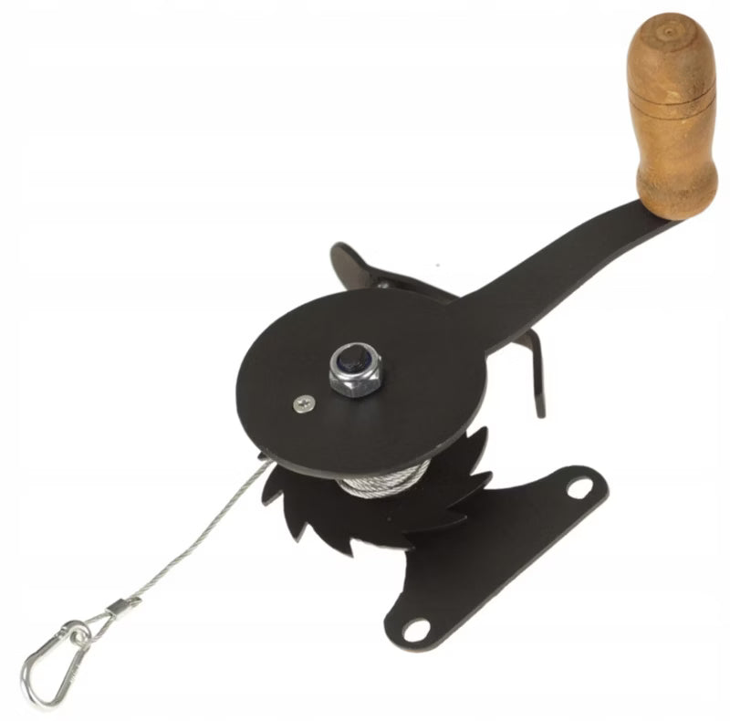 Grillhejs med Håndsving Stål Sort