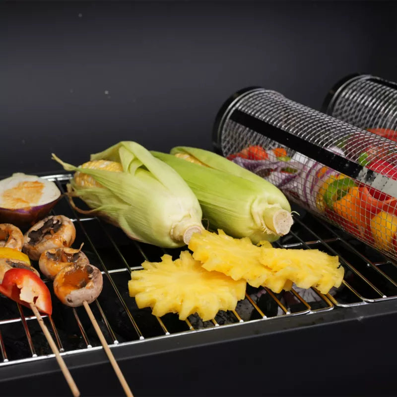 Grillkurv til Grøntsager 9,5x9,5 cm Rustfrit Stål 2 Stk