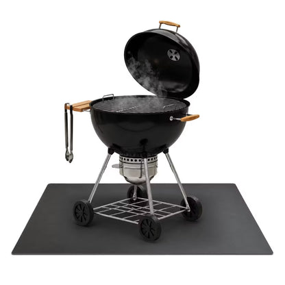 Grillmåtte 100x70 cm Sort Stål