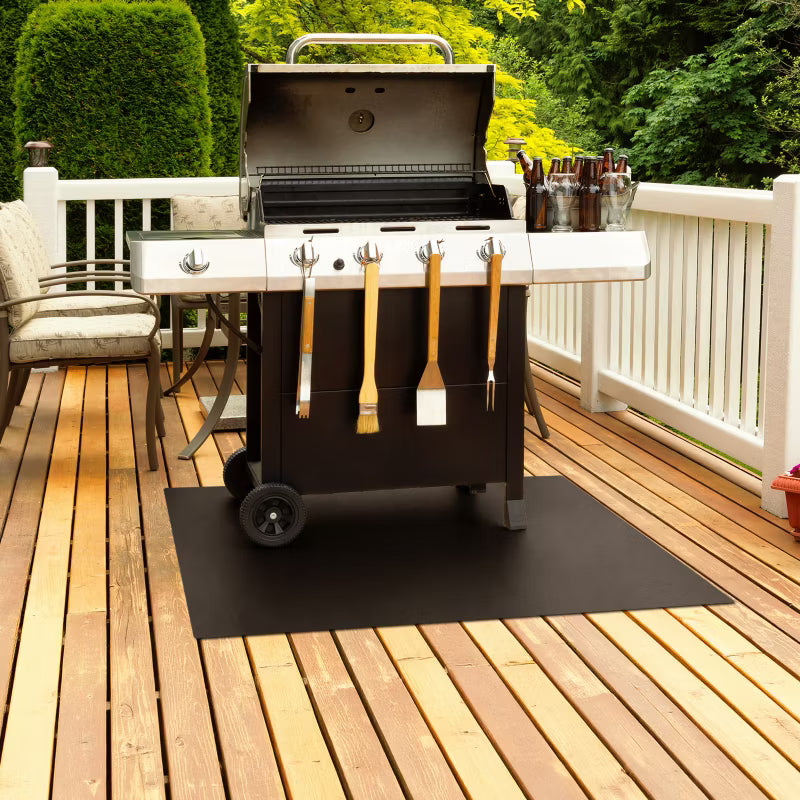 Grillmåtte 100x70 cm Sort Stål