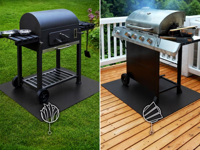 Grillmåtte 100x70 cm Sort Stål