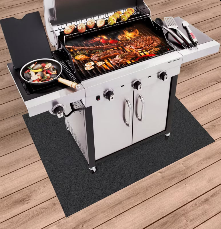 Grillmåtte 80x120 cm Sort