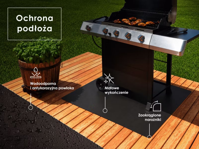 Grillmåtte 80x90 cm Sort Stål
