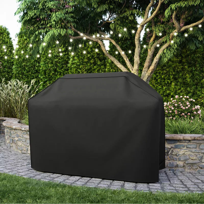 Grillovertræk 155x60x109 cm Sort Vandtæt