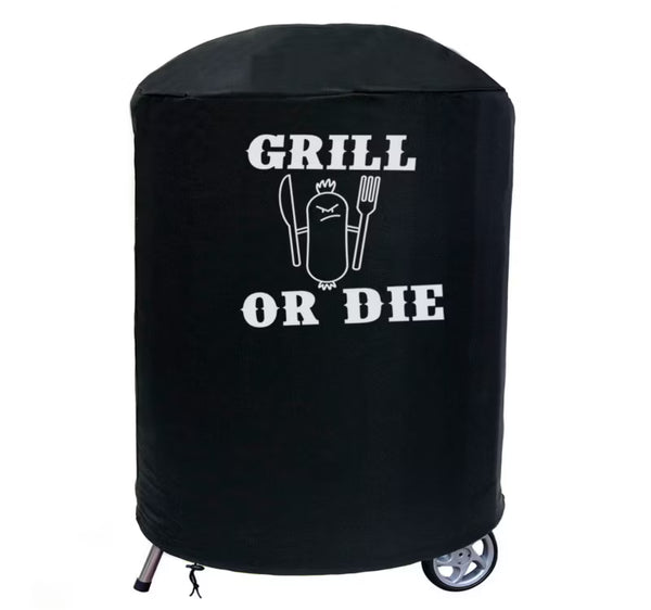 Grillovertræk Rund 90x59x69 cm Sort Vandtæt
