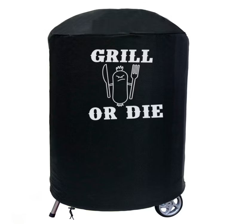 Grillovertræk Rund 90x59x69 cm Sort Vandtæt
