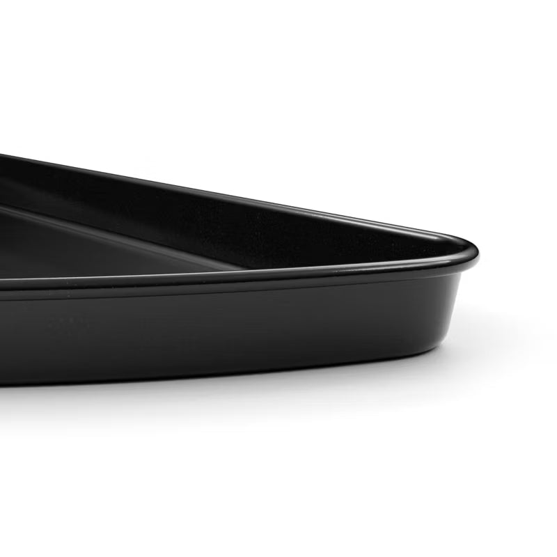 Grillpande Halvmåne 45x22 cm Emaljeret Sort
