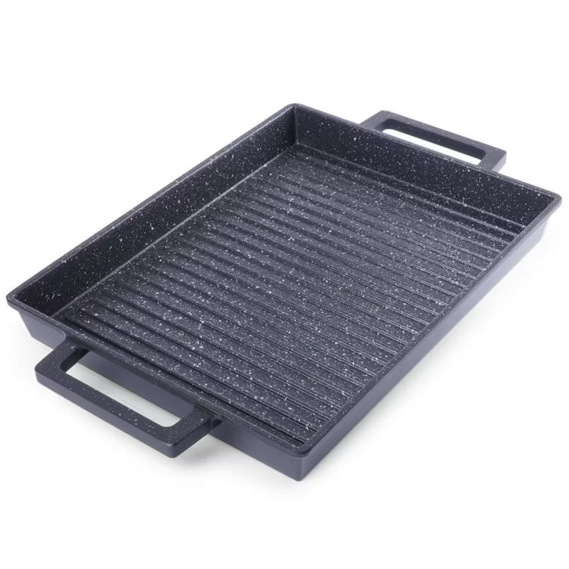 Grillplade Granit 43x27 cm Sort