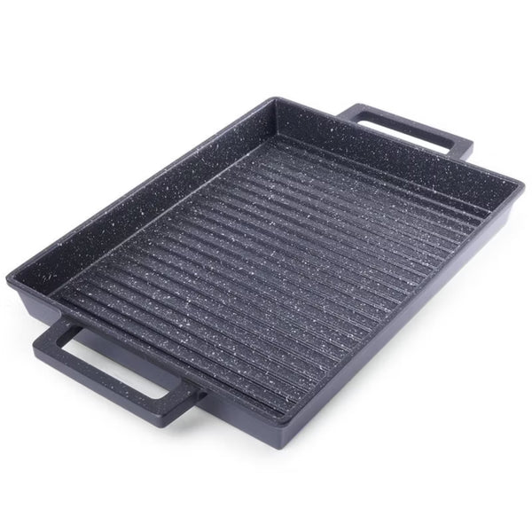 Grillplade Granit 43x27 cm Sort