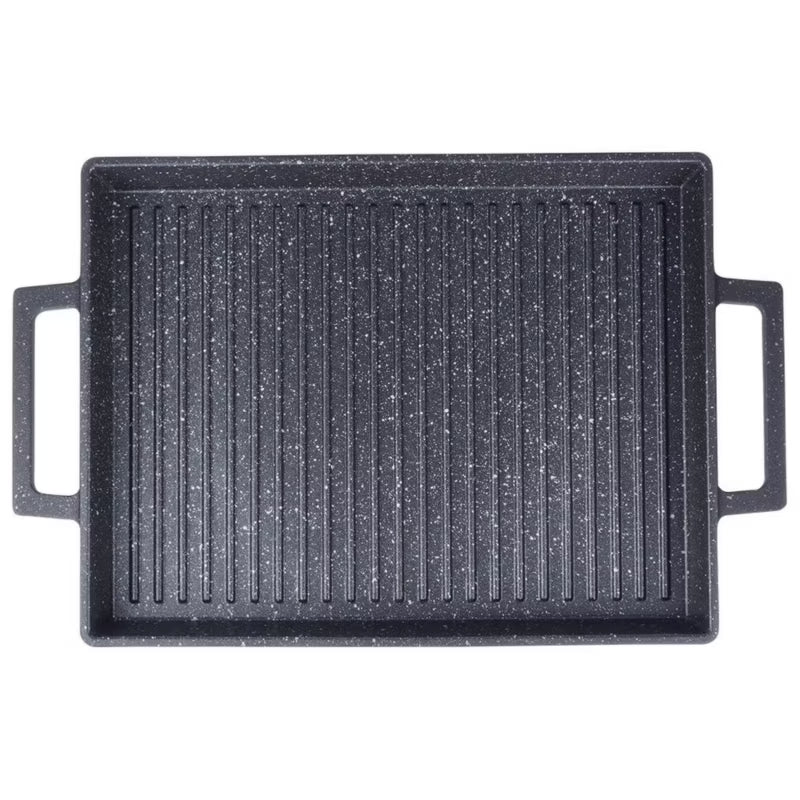 Grillplade Granit 43x27 cm Sort