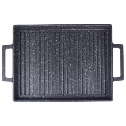 Grillplade Granit 43x27 cm Sort